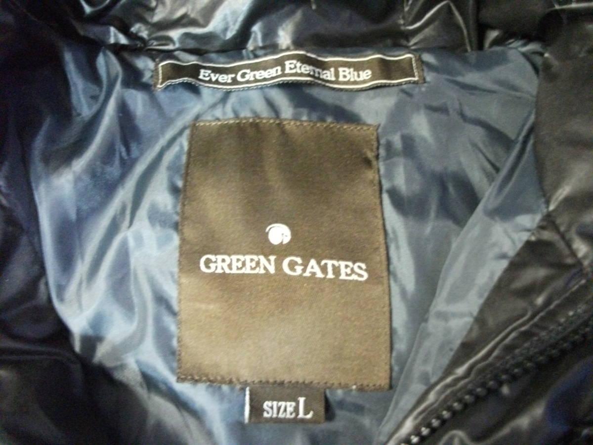 GREEN GATES 厚手ダウンジャンバー 黒 L 美品の画像6