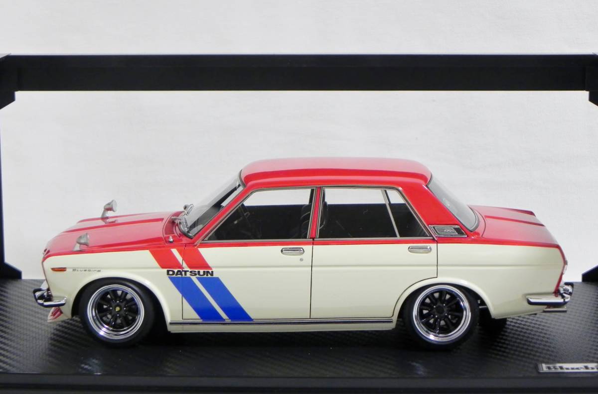 IG 1/18 Datsun Bluebird SSS 510 BRE color RS Watanabe RECARO ignition model 0617 Datsun Bluebird SSS (510) Red/White