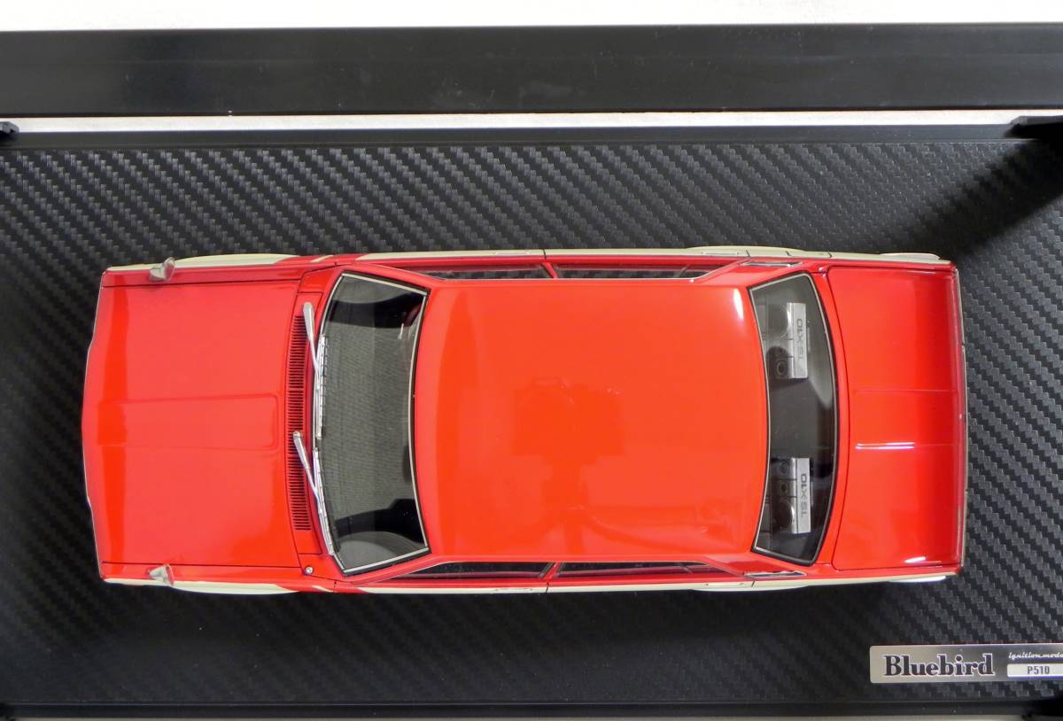 IG 1/18 Datsun Bluebird SSS 510 BRE color RS Watanabe RECARO ignition model 0617 Datsun Bluebird SSS (510) Red/White