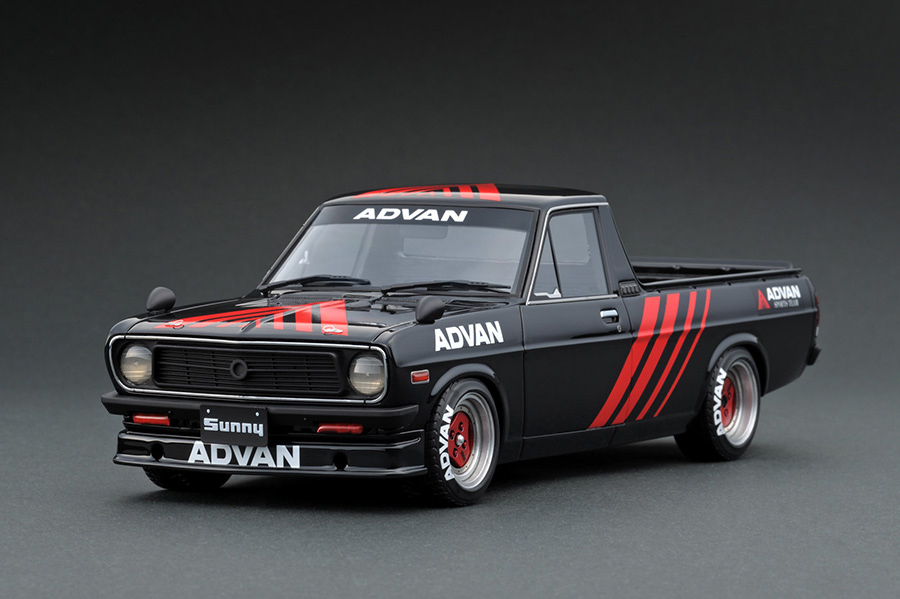 IG 1/18 日産 サニー トラック B121 アドバンカラー サニトラ TSサニー イグニッションモデル 1437 Nissan Sunny Truck Long Black ADVANの画像10