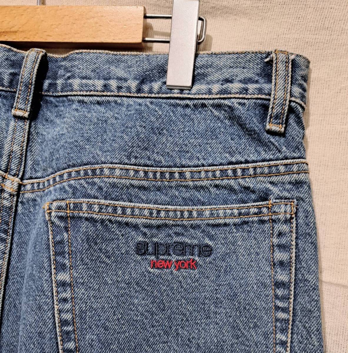 美品 23FW supreme Baggy Jean Washed Indigo バギージーン デニム パンツ 30 ジーンズ_画像4