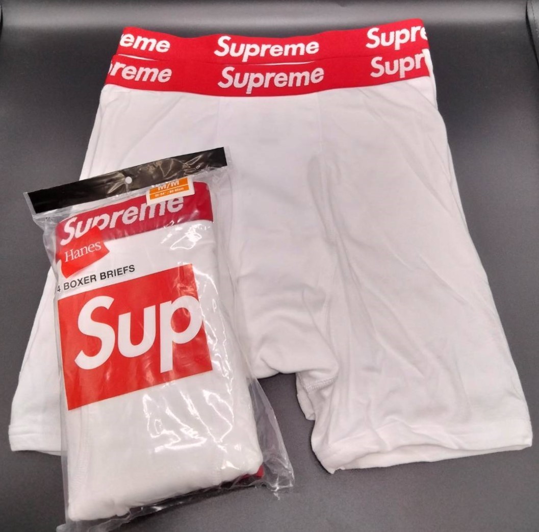 【正規品】Supreme/Hanes(シュプリーム・ヘインズ) ボクサーパンツ White Mサイズ 2枚セット メンズボクサーパンツ 男性下着