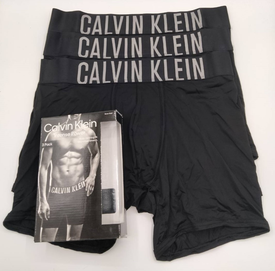 【Lサイズ】Calvin Klein(カルバンクライン) ボクサーブリーフ ブラック 3枚セット メンズボクサーパンツ 男性下着 NB2594_画像1