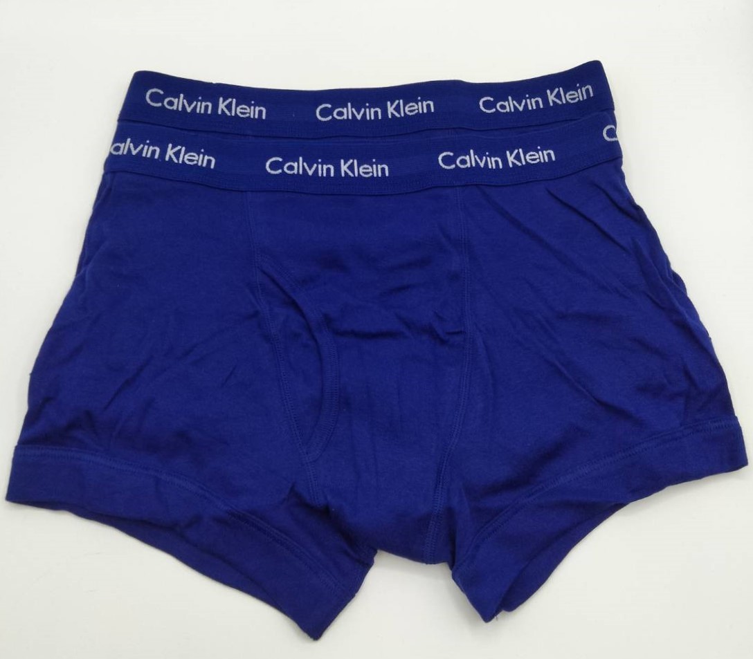 【Ｍサイズ】Calvin Klein(カルバンクライン) ボクサーパンツ ブルー 2枚セット 100％コットン メンズボクサーパンツ 男性下着 NB2311_画像2