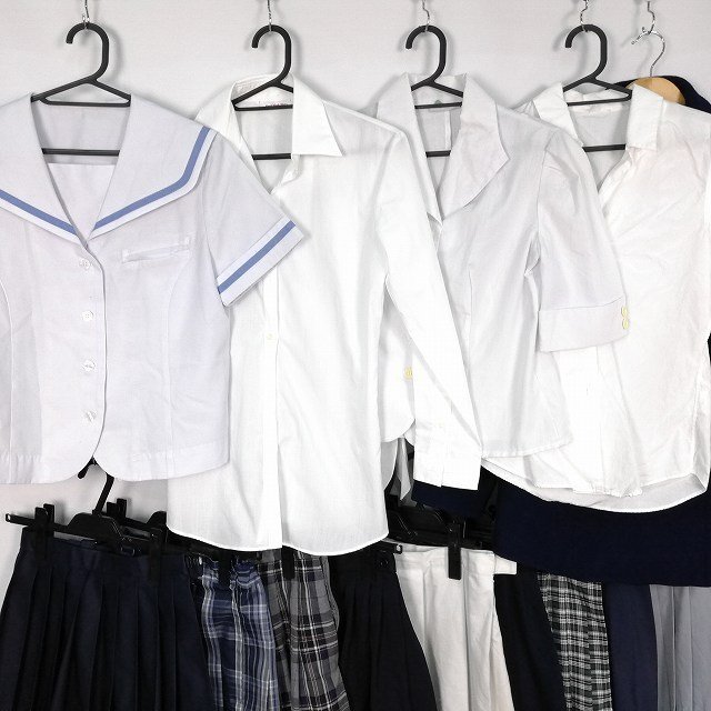 セーラー服 ベスト ブラウス コート スカート 一般含む 1円 中古 制服 学生服 神奈川初声中学 イーストボーイ セット 詰合わせ 39CS-058 DF_画像3