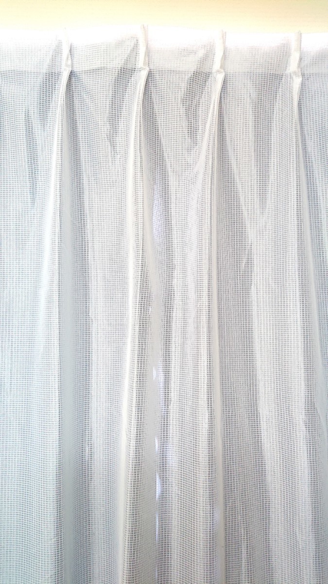 新品 ミラーレースカーテン ２００X１８０cm 1枚 ホワイト_画像1
