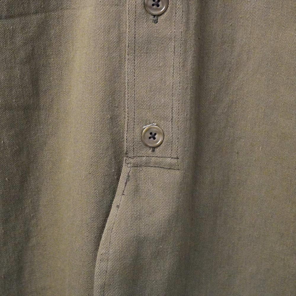 ビンテージ ファブリック リメイク 1900-1910年代仕様 イタリアンカラー コットンシャツ 17_画像6