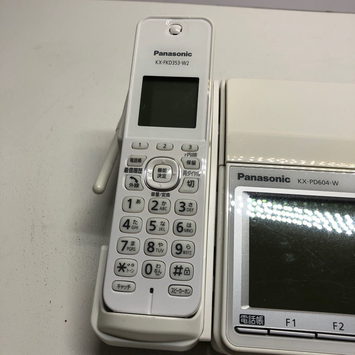 【通電OK】Panasonic パナソニック FAX 電話機 KX-PD604-W デジタルコードレスFAX 親機コードレス ファックス 子機1台 12051814_画像3
