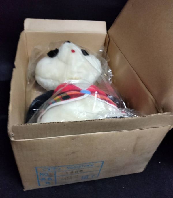 [ used : box attaching : sack entering ]. virtue Panda soft toy TY. seal animal retro Showa era animal lovely ornament child product number 1800 total length approximately 40cm width 26.5cm