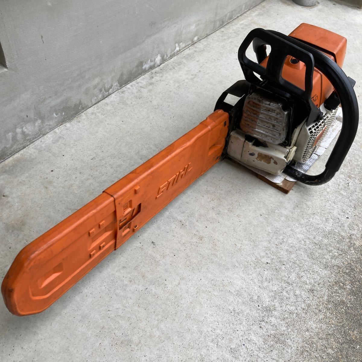 スチールチェンソー STIHL MS460 根切り仕様 ☆実働品☆ 大型排気量76.5cc 軽量6.5kg_画像1