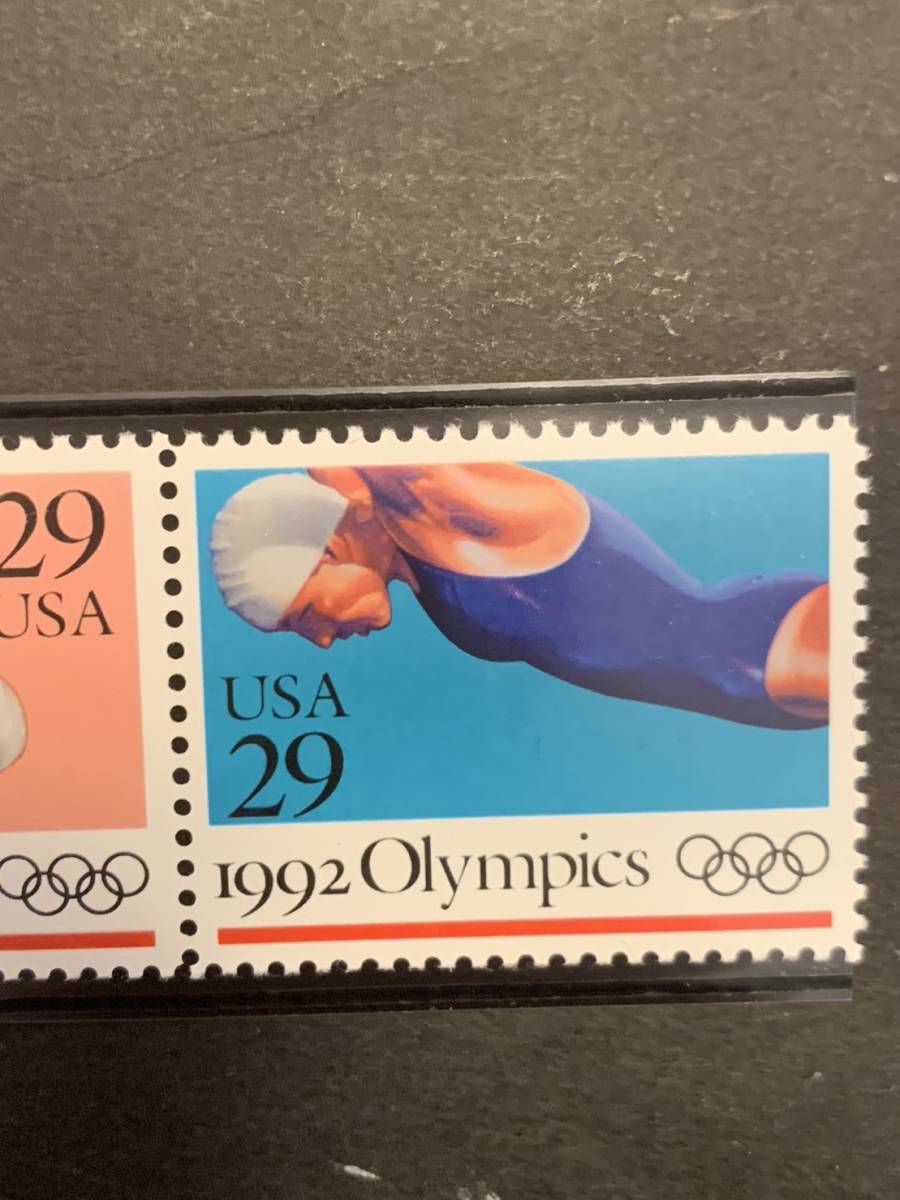 アメリカ記念切手　1992年　バルセロナ オリンピック記念切手 5枚セット 美品 同封可能 あ217_画像6