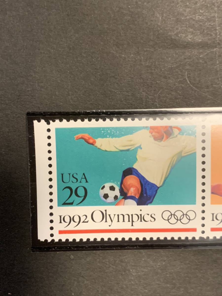 アメリカ記念切手　1992年　バルセロナ オリンピック記念切手 5枚セット 美品 同封可能 あ217_画像2