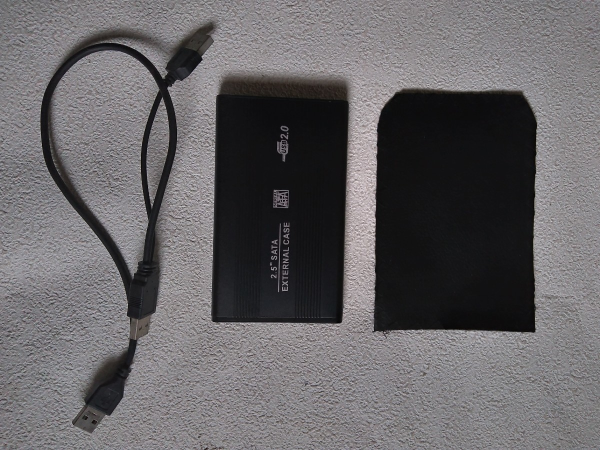 ★USB2.0対応 外付け 2.5インチ SSD/HDDケース SATA ブラック ！_画像1