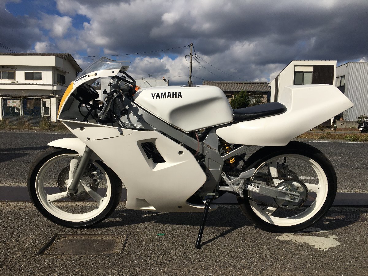 ヤマハ TZ50 3XM コンペ レーサー 吹け上がり良好 混合 直キャブ キレイめ 膝スリ サーキット レストア カスタムベースにも_画像6