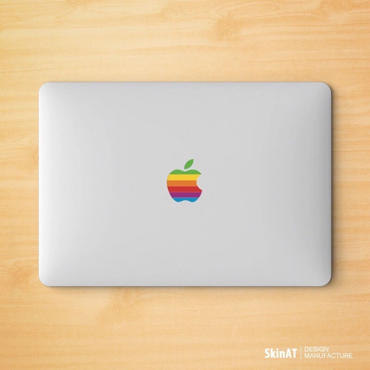 MacBook ステッカー　11/13/15インチ対応　アップルマック　シール　air pro レインボー　組み合わせ自由　2枚