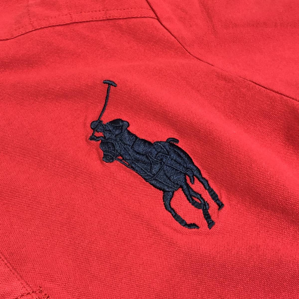 Polo by Ralph Lauren ポロバイラルフローレン ビッグポニー ポロシャツ ラガーシャツ 半袖 XL 赤 メンズ A11_画像6