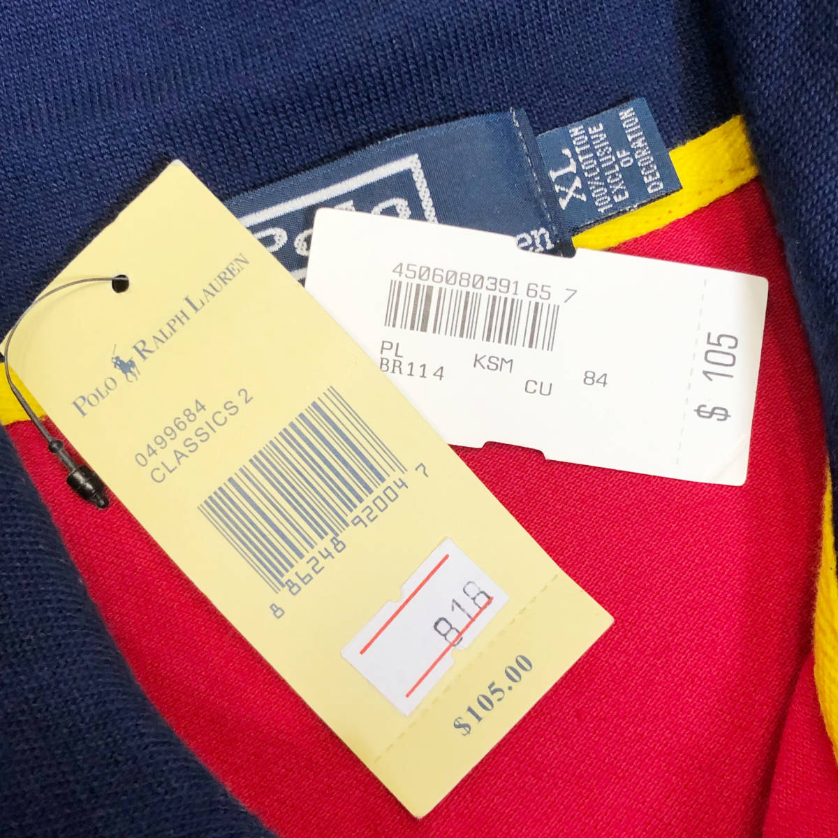 Polo by Ralph Lauren ポロバイラルフローレン ビッグポニー ポロシャツ ラガーシャツ 半袖 XL 赤 メンズ A11_画像9