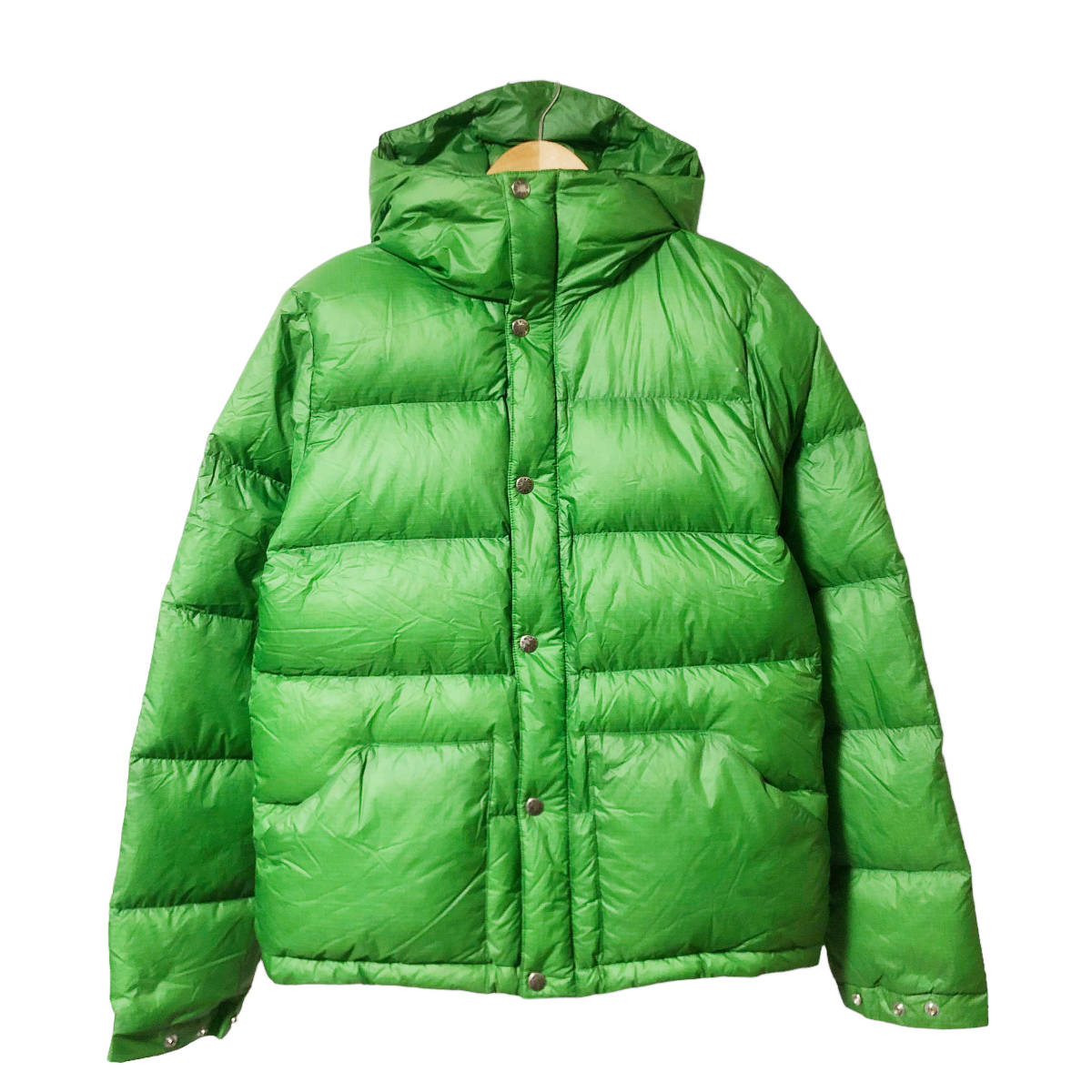 THE NORTH FACE ノースフェイス シエラショートフーディ ダウンジャケット パーカー M 黄緑 ナイロン ND91313 メンズ OU7