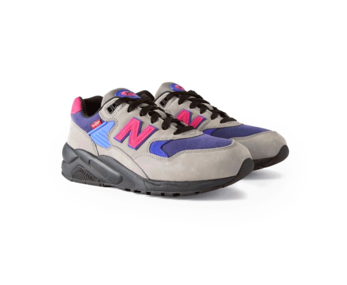 Levi's New Balance 580 Grey/Navy/Magenta 25cm MT580LV2