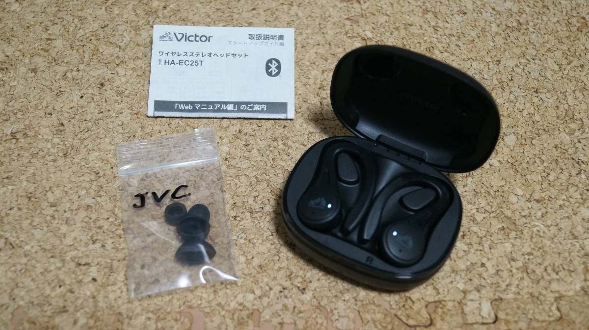 ☆Victor　HA-EC25T　ブラック　ワイヤレスステレオヘッドセット　ワイヤレスイヤホン　耳掛け　ビクター　JVC KENWOOD☆_画像1