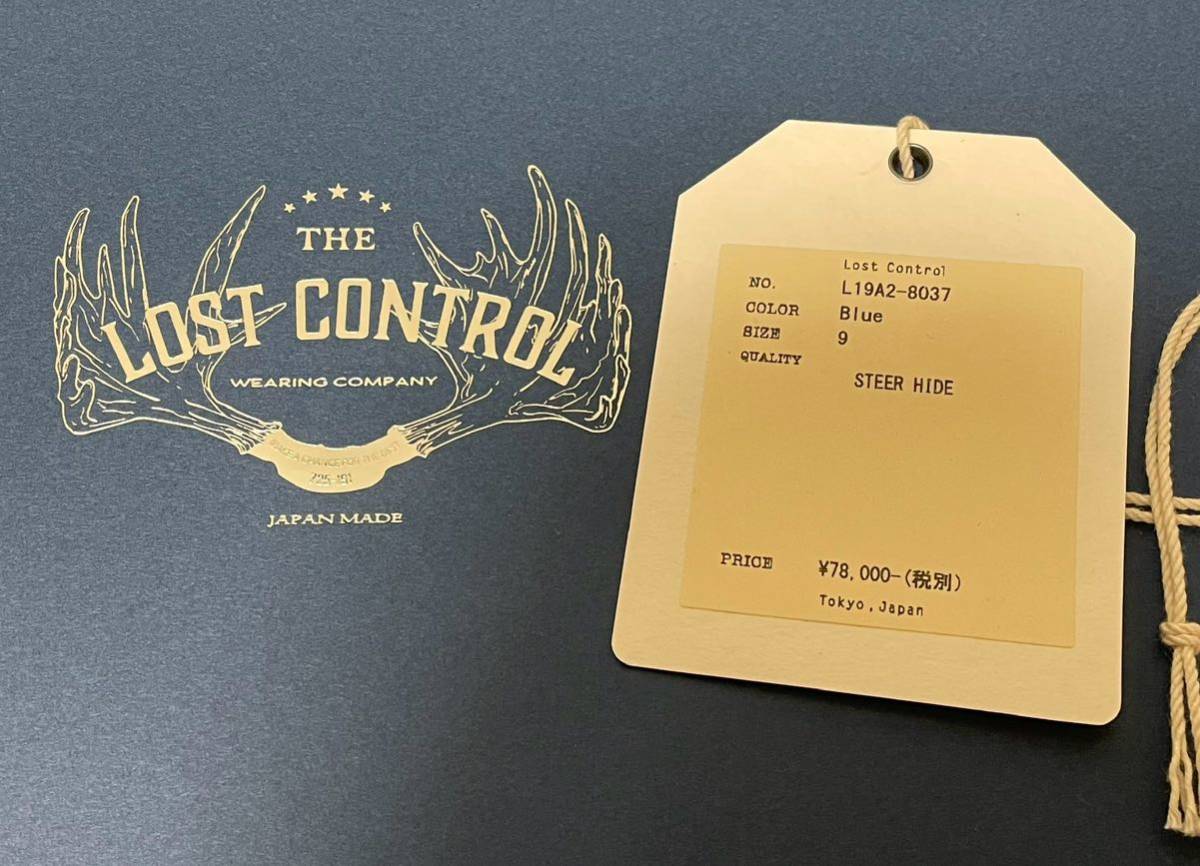 ロストコントロール　スエード　ペコスブーツ　ブルー　サイズ9 lost control ターコイズブルー_画像9