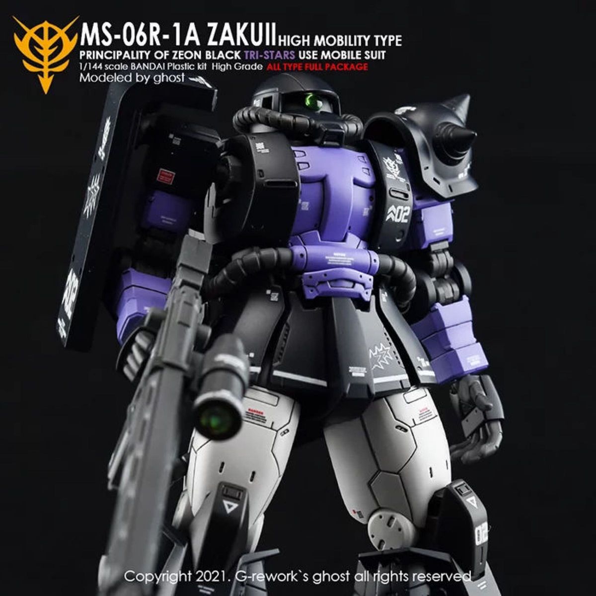 HG THE ORIGIN Ver 高機動型ザクII 黒い三連星仕様 用水転写式 HG THE ORIGIN Ver 高機動型ザクII 黒い三連星仕様 用水転写式