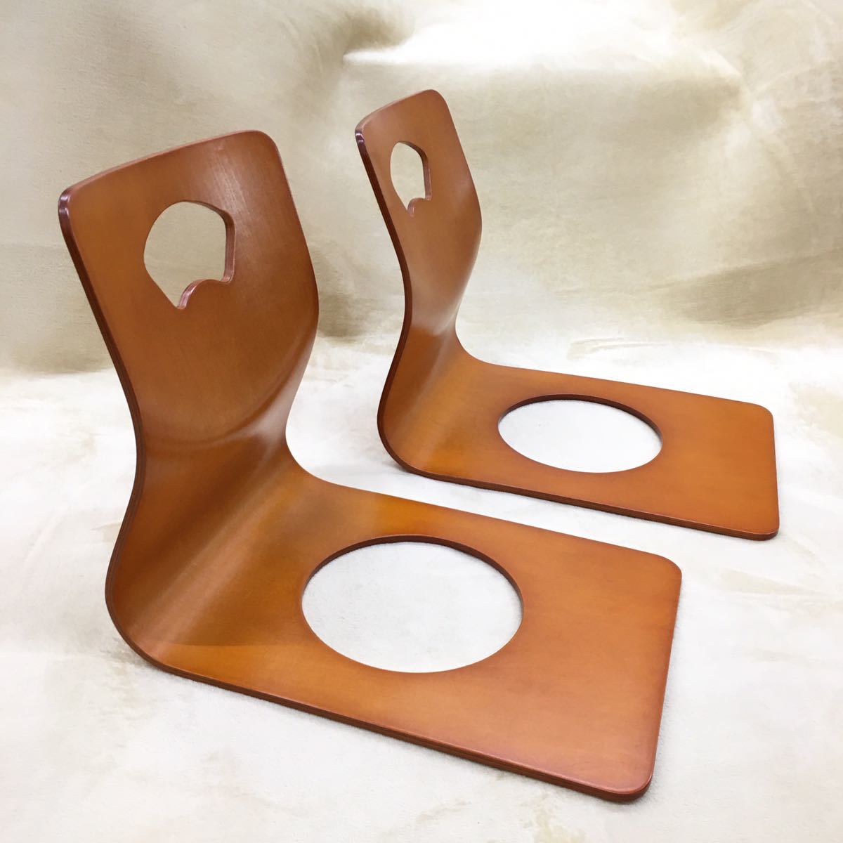 木製座椅子 旅館椅子 和モダン 天然木化粧合板 ラッカー塗装 ブラウン