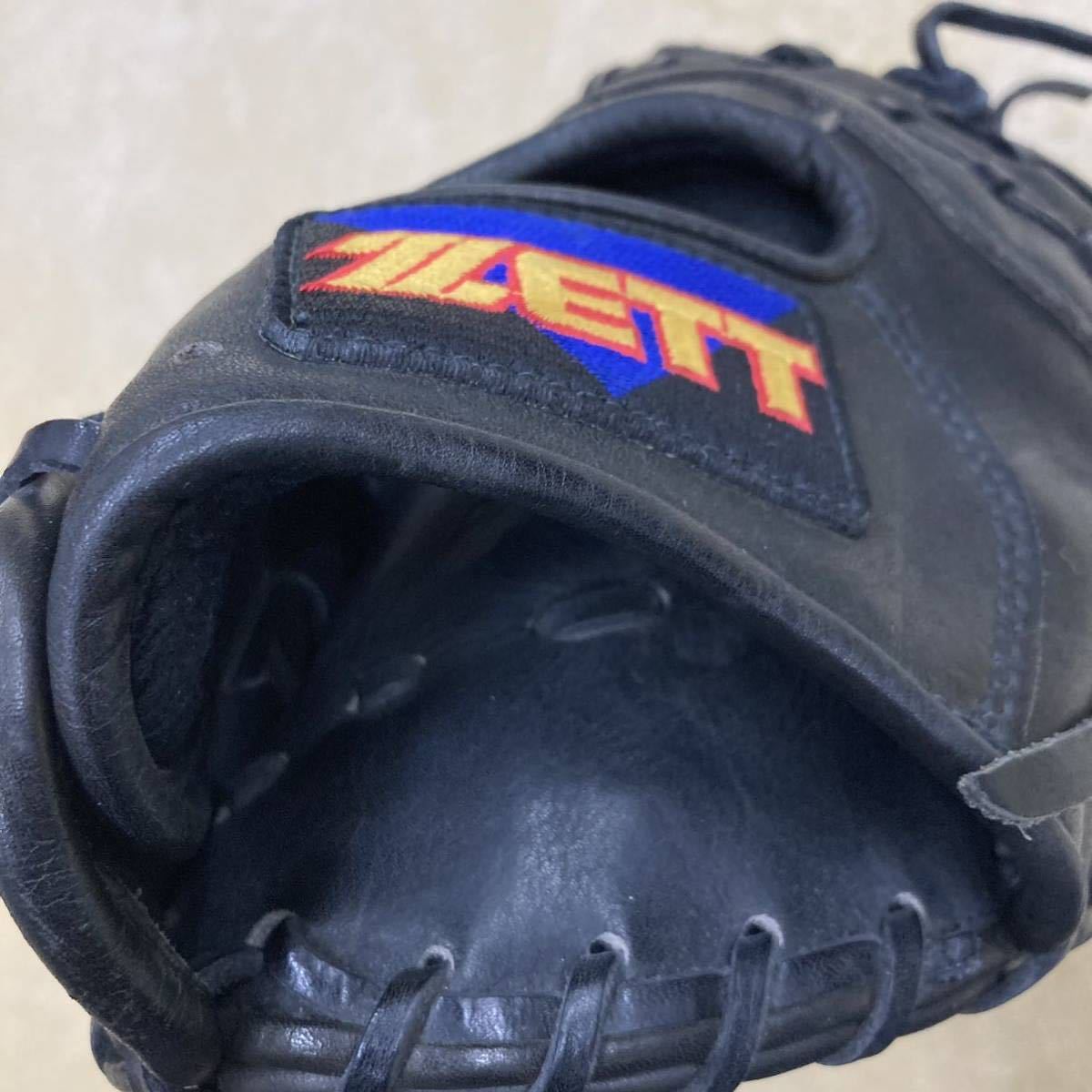 ZETT SLINGER Z First mito glove softball type glove right throwing BRF34813 black black 
