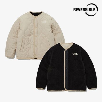 ◆THE NORTH FACE◆キッズ（160）リバーシブルカーディガン◆フリースジャケット◆黒/ベージュ