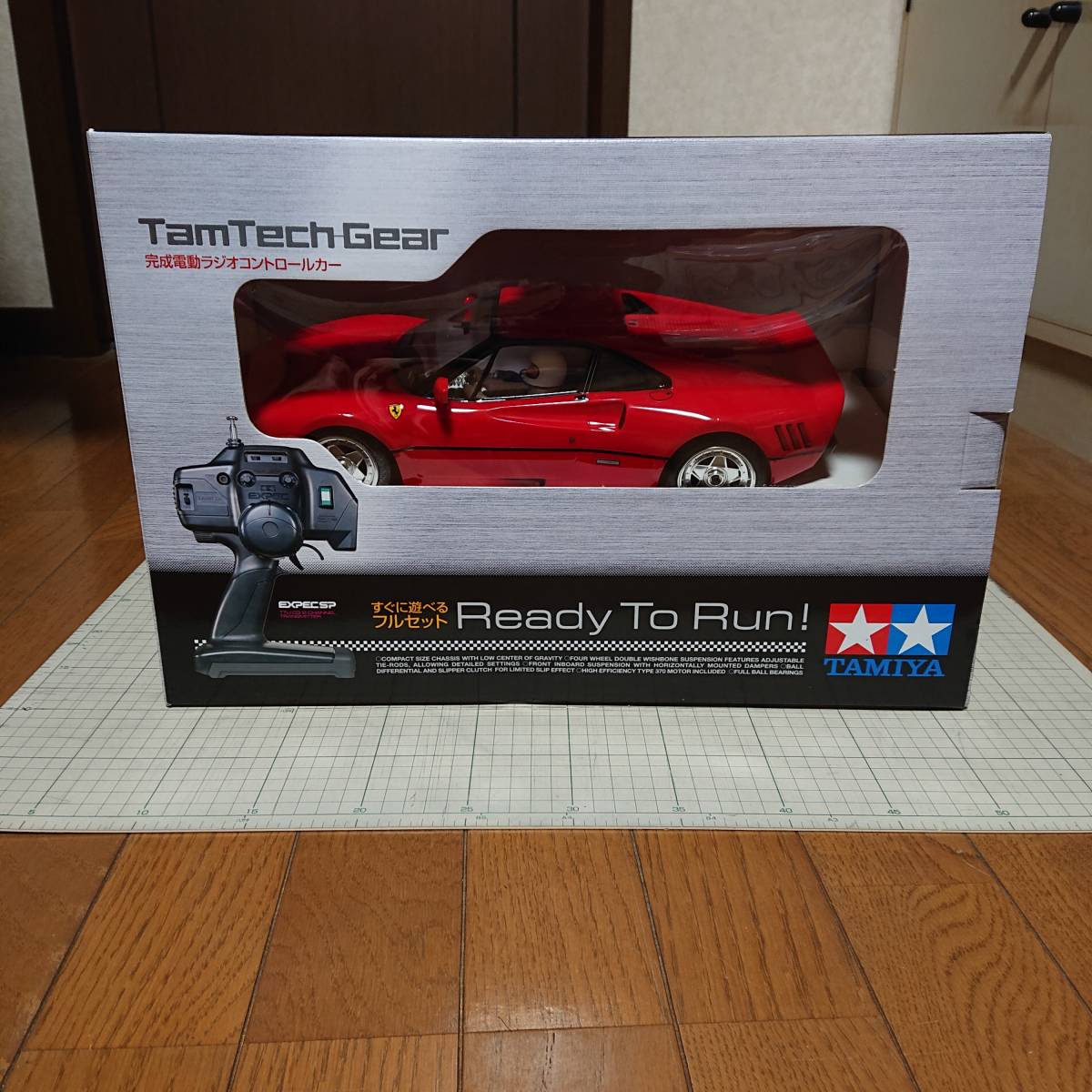 タミヤ1/12電動ラジコンカー、すぐに遊べるフルセット、TamTech Gear フェラーリ288GTO 未使用中古ジャンク品_タミヤ1/12TamTech Gearフルセット未使用品