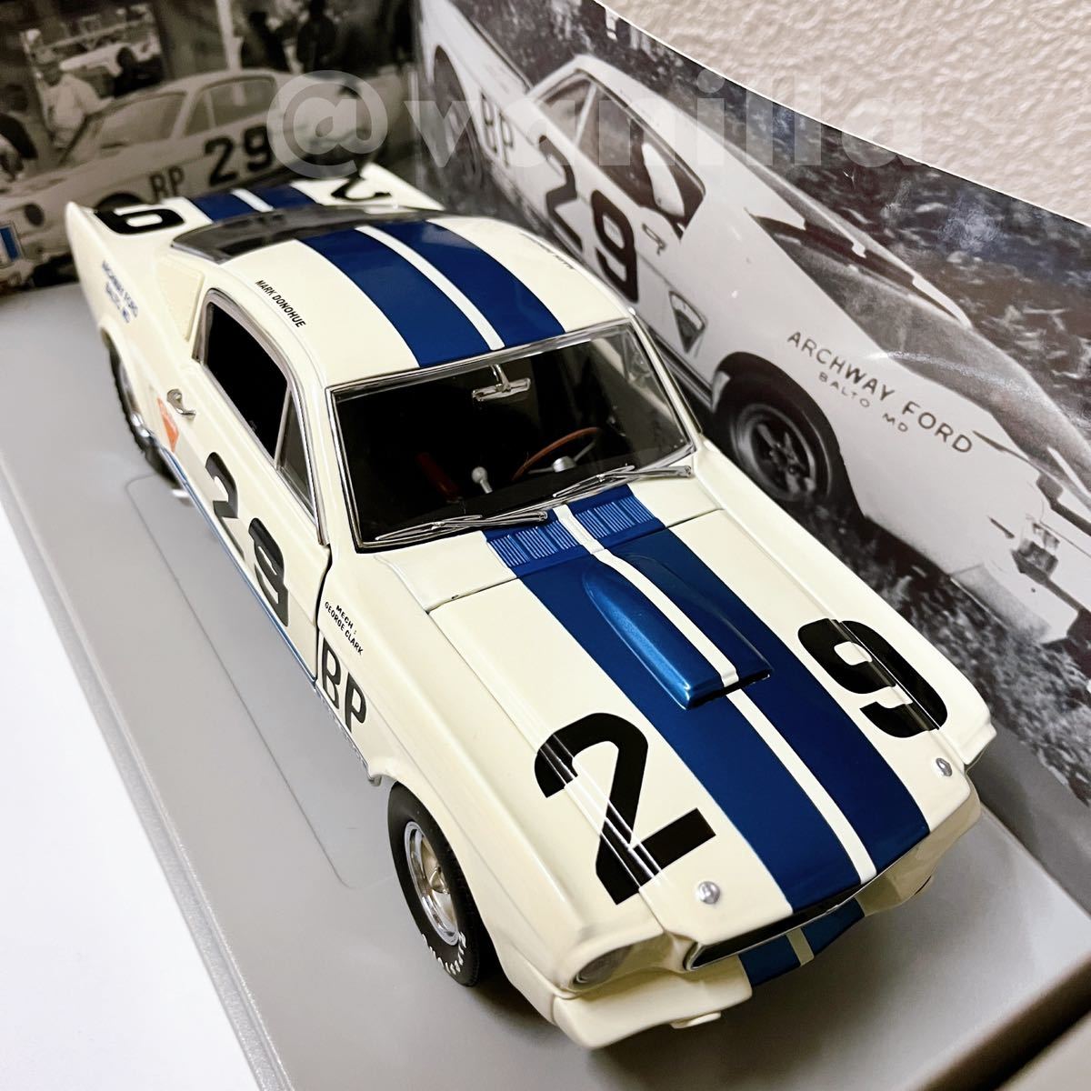 希少 GMP シェルビー マスタング 1965 ダイキャストモデル ミニカー 1/18 ◆ #29BP Shelby Mustang GT350R #28BP Mark Donhue_画像4