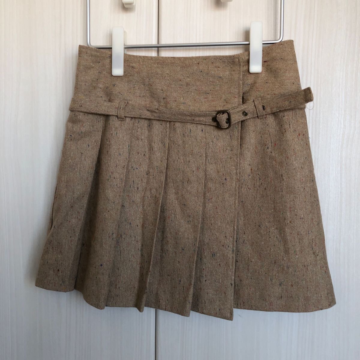 OLIVE des OLIVE ツイード調スカート プリーツ　巻きスカート　日本製