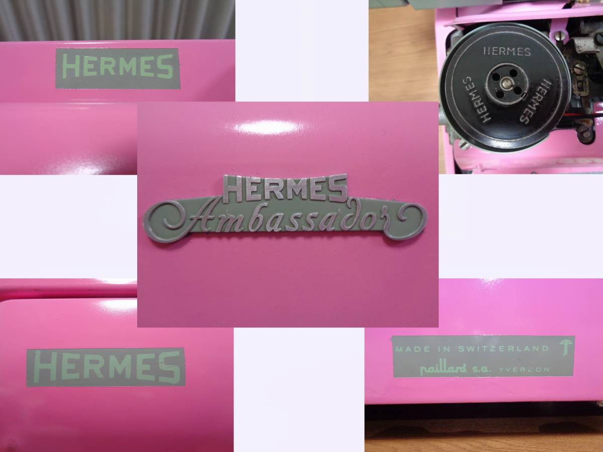 実働品　HERMES Ambassador エルメスタイプライター　1962年製　タイピスト風にカスタムカラー　