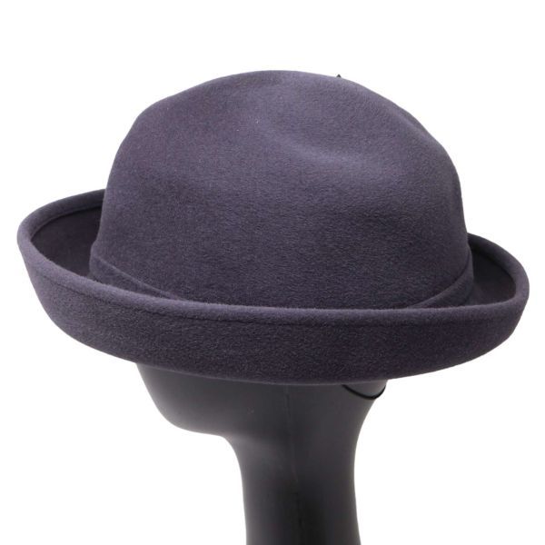 elite chapeau エリートシャポー 秋冬 ウール100%★ ボーラーハット 帽子 Sz.F　レディース 日本製　E3G00786_C#T_画像3