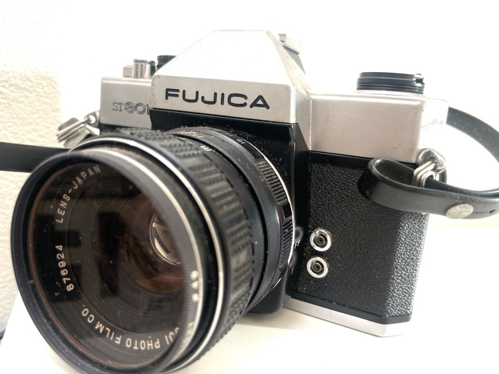 5534★フジカ FUJICA ST801 EBC FUJINON 55mm F1.8 ボディレンズセット 一眼レフカメラ 動作未確認 ブラック 黒 一眼 1円スタート_画像3