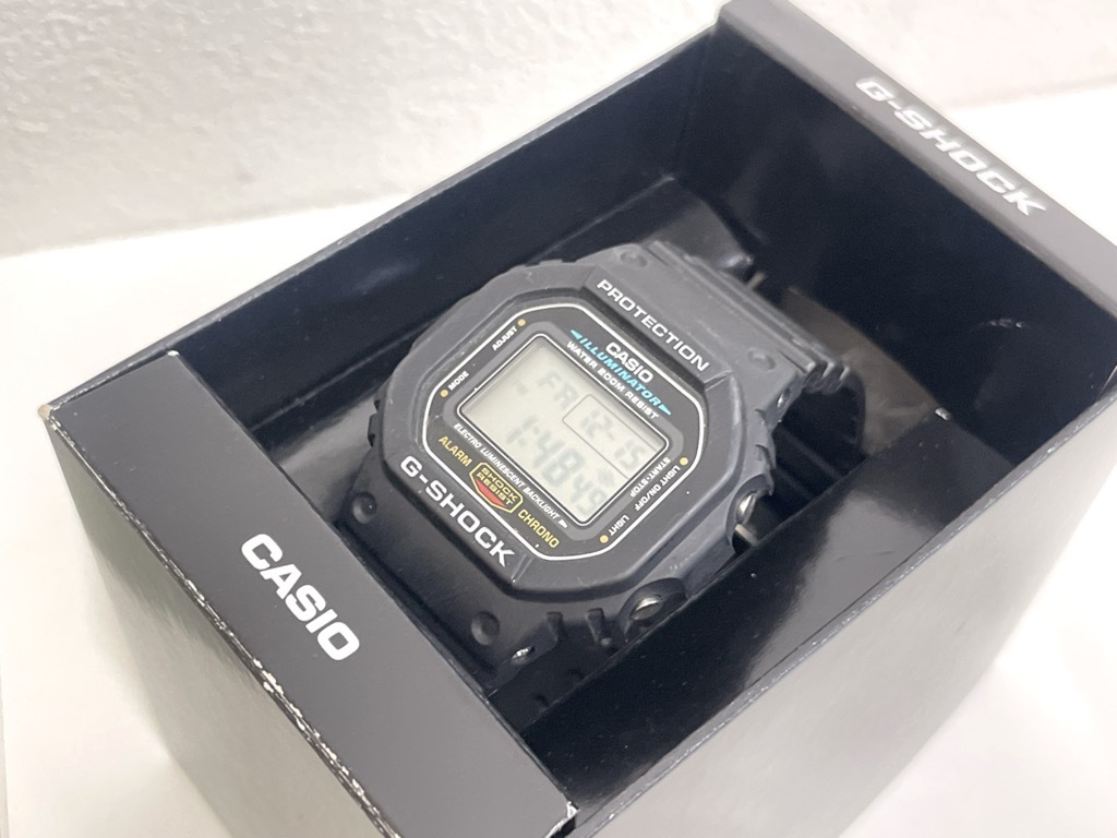 5487★稼働 美品 CASIO カシオ G-SHOCK Gショック DW-5600E アラームクロノ クォーツ デジタル SS ブラック 黒 メンズ 腕時計 動作良好_画像3