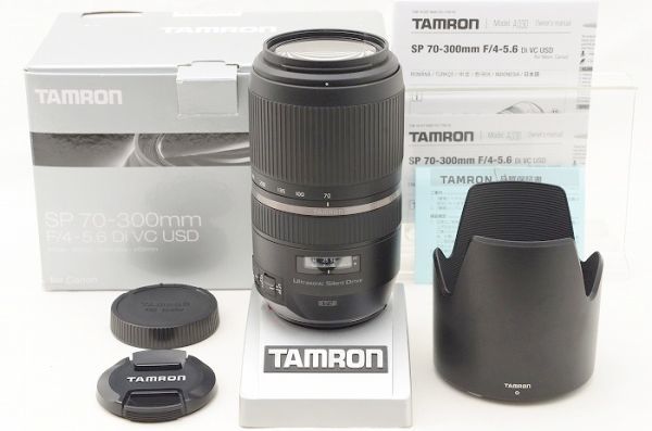 ☆極上美品☆ TAMRON タムロン SP 70-300mm F4-5.6 Di VC USD A030 元箱 付属品 Canon用 ♯23120202