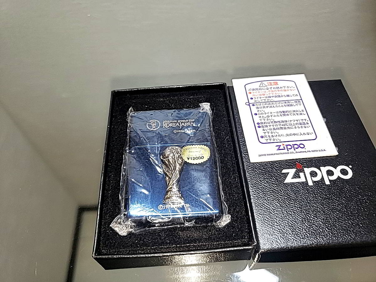 ZIPPO FIFA 日韓ワールドカップ　ブルーチタン　両面加工　リミテッドエディション　2001年製_画像1