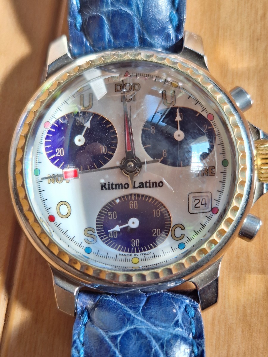 リトモラティーノ　Ritmo Latino クロノグラフシリアルナンバー入り　0984/3001 ウォタープルーフ 腕時計
