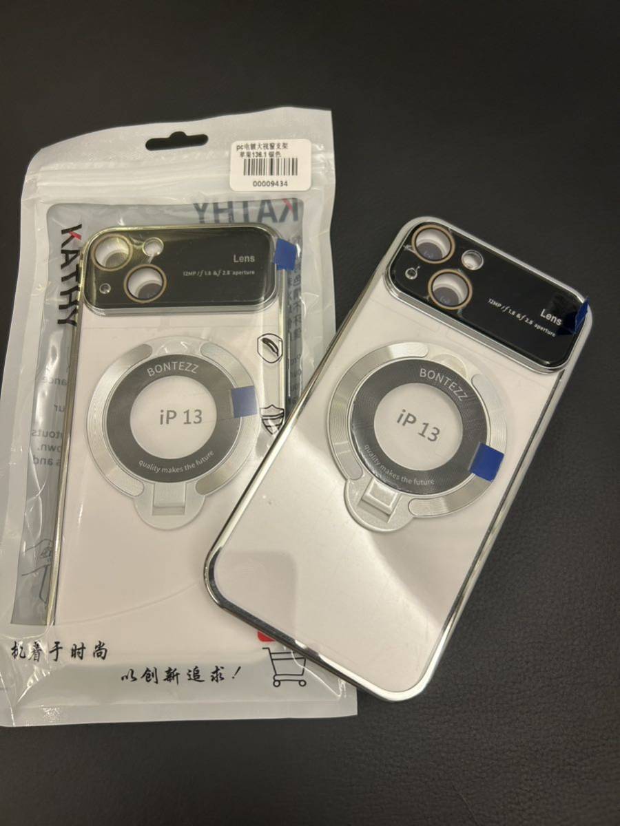 iPhone13 ワイヤレス充電 Qi magsafe 対応 ケース　メッキ　クリアケース　レンズ保護　TPU_画像2
