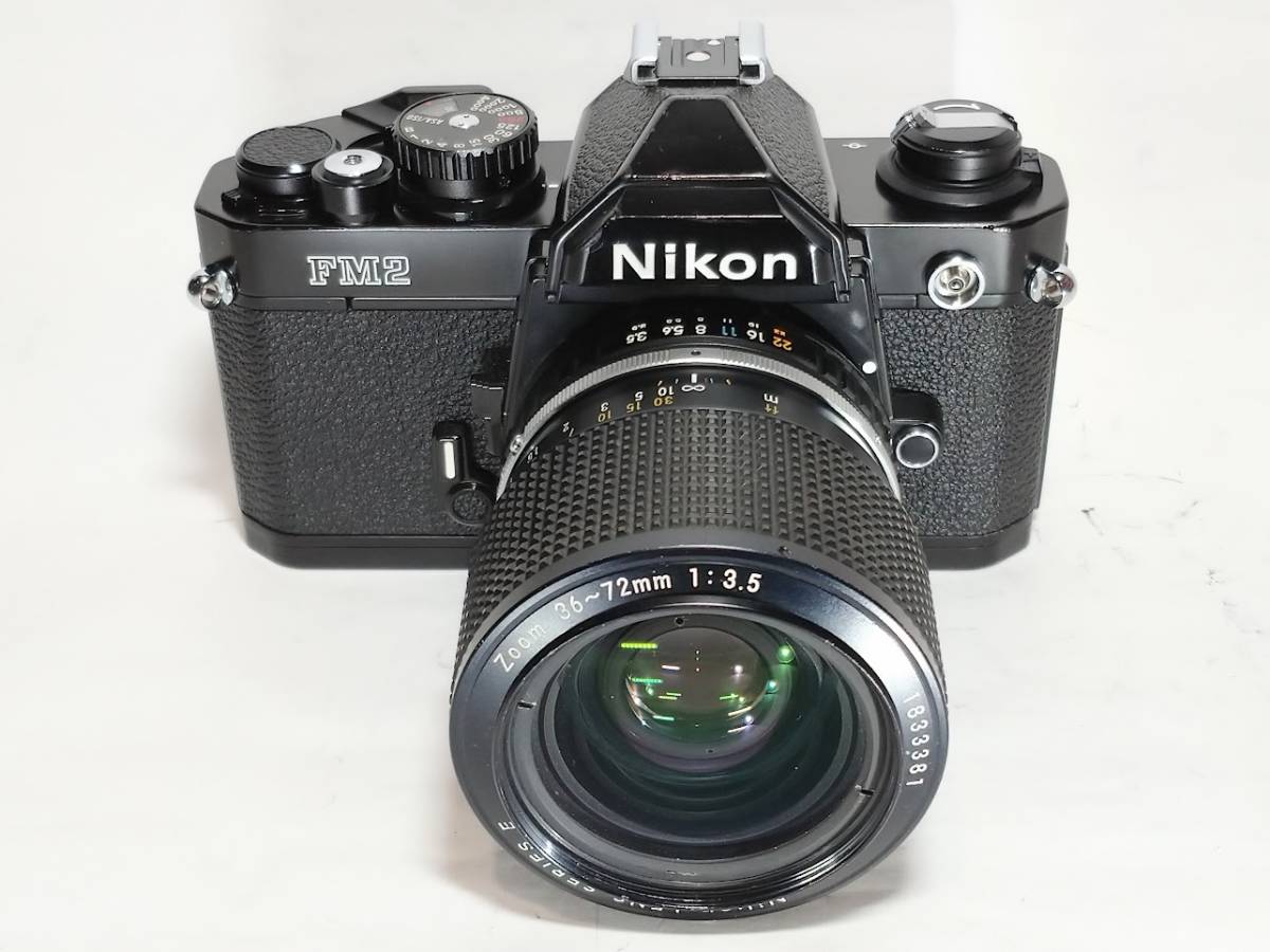 【極上美品・光学極上/動作良好】 ニコン Nikon New FM2 CEマーク入(データバック、レンズセット）希少なNew FM2の綺麗な逸品！#2245_画像3