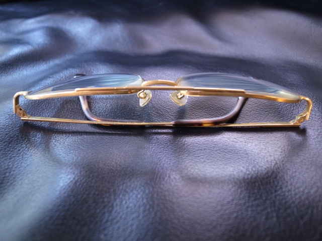 ◎　PENTAXペンタックス　 K18　750　イエローゴールド 18金無垢 眼鏡めがね メガネフレーム　レンズ入り 総重量40.9g_画像4