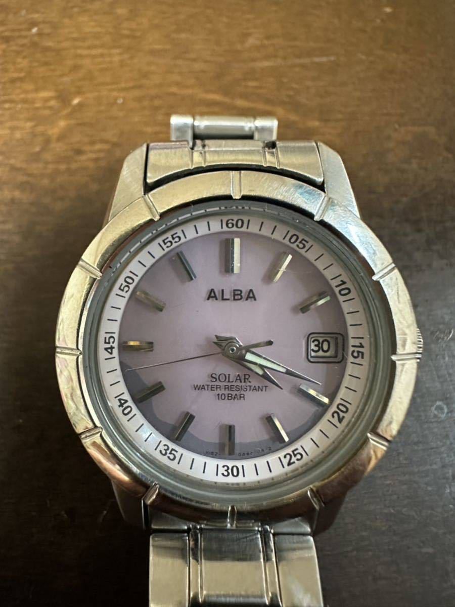 腕時計 ALBA ソーラー　腕時計　手首周り16㎝　中古品　現状品　10気圧防水！_画像1