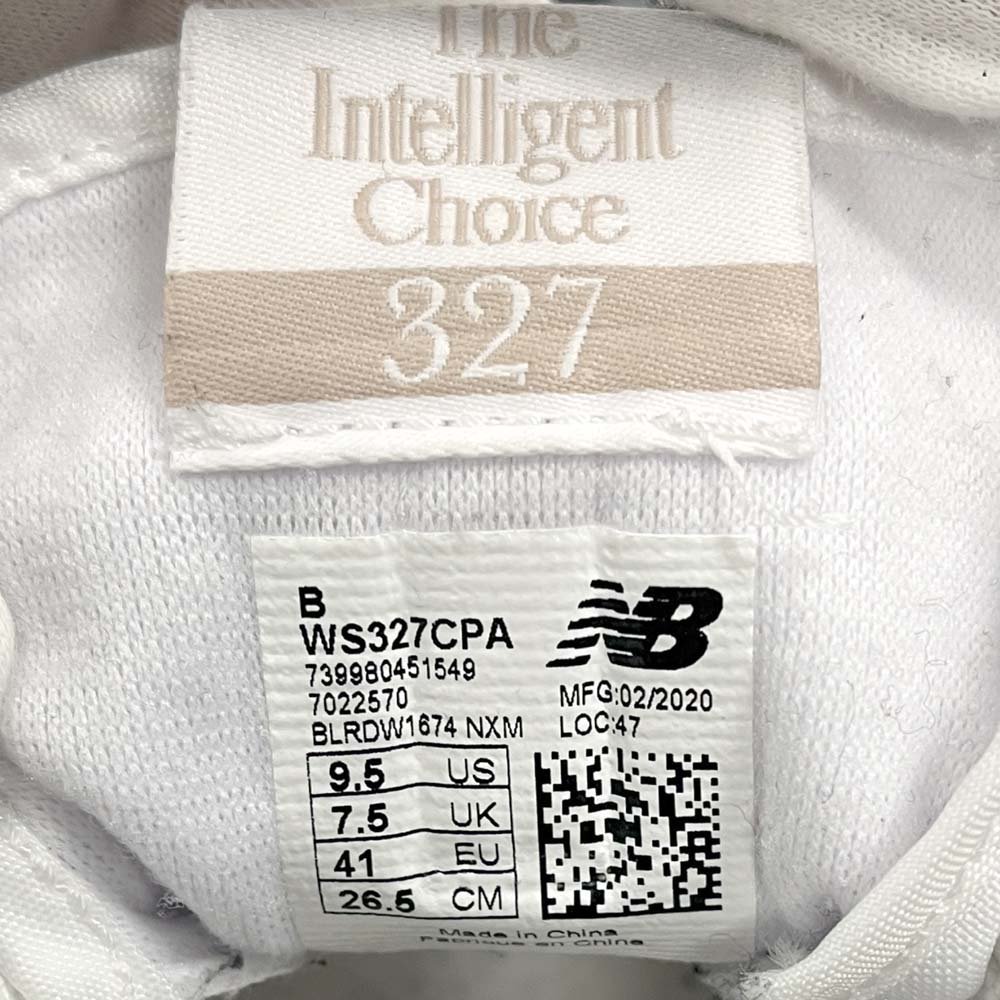 南店23-3497 ニューバランス WS327CPA スニーカー US9.5 26.5cm ブラックxホワイト 靴 ランニングシューズ メンズ レディース_画像10