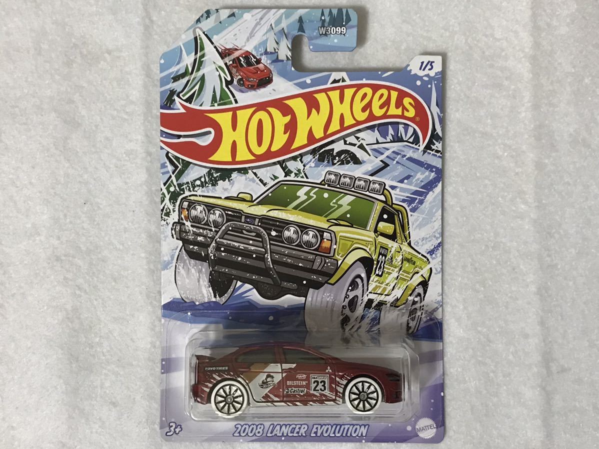 ドンキホーテ ホットウィール 2008 LANCER EVOLUTION 赤 HotWheels ランサー エボリューション 三菱 MITSUBISHI カストロール Castrol TOYO_画像5