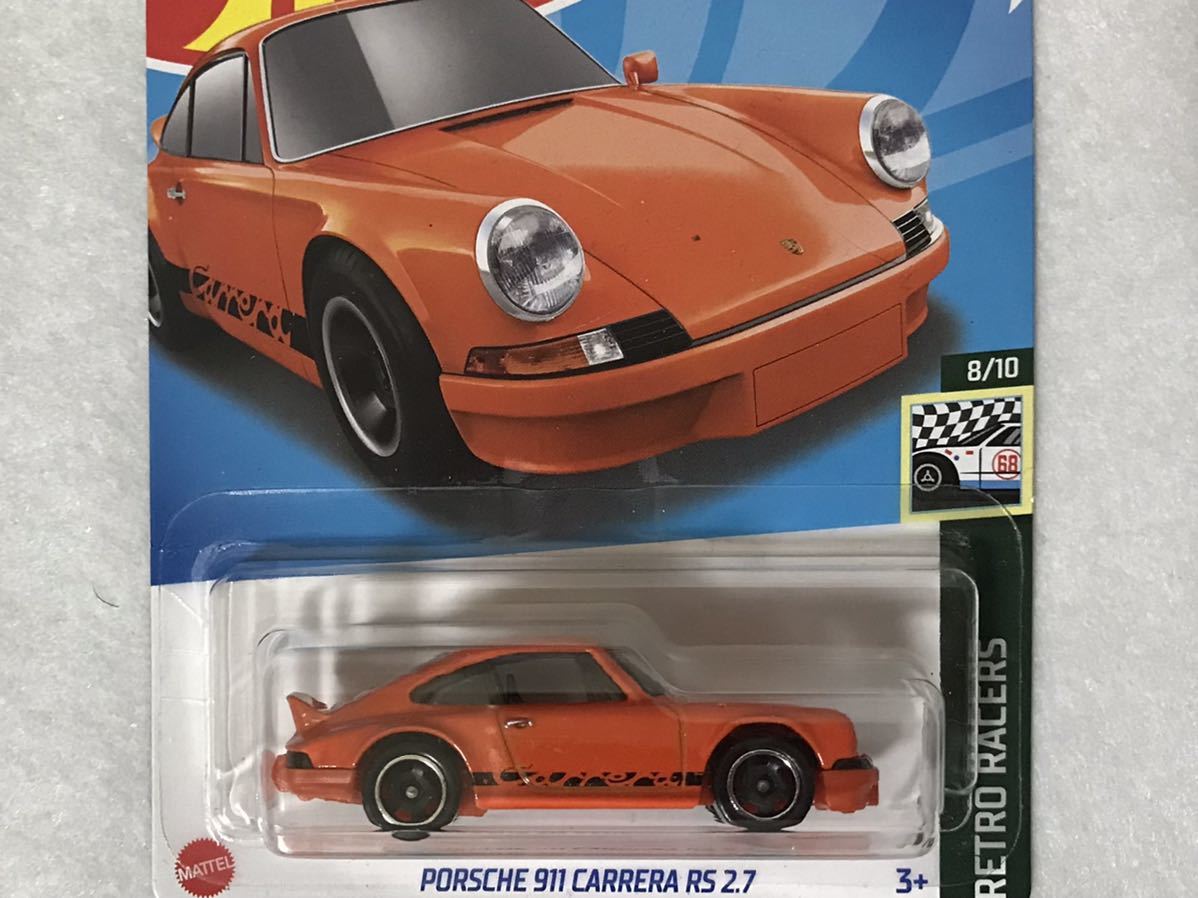 即決 ホットウィール PORSCHE 911 CARRERA RS 2.7 オレンジ HotWheels ポルシェ カレラ ポルシェ911 RETRO RACERS 未開封_画像1