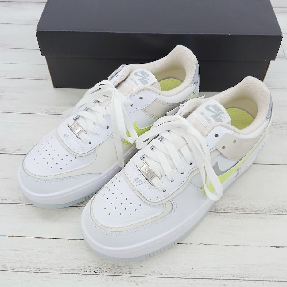 未使用品 Nike WMNS Air Force 1 Shadow Neon/Yellow Swooshes FB7582-100 ナイキ ウィメンズ エアフォース AF1 シャドウ ネオン_画像1