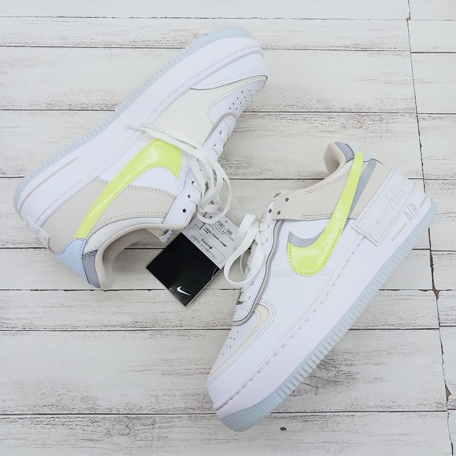 未使用品 Nike WMNS Air Force 1 Shadow Neon/Yellow Swooshes FB7582-100 ナイキ ウィメンズ エアフォース AF1 シャドウ ネオン_画像6