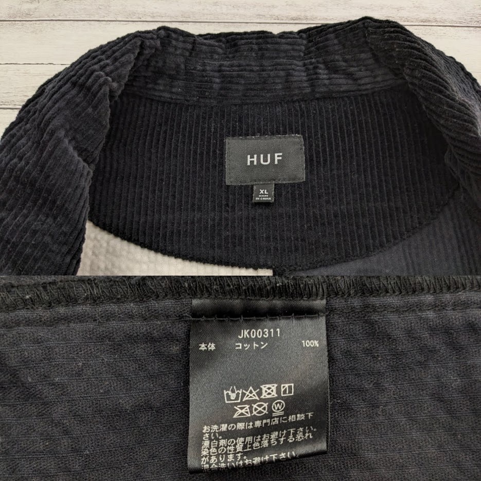 HUF ハフ VANDENBERG CORDUROY JACKET フルジップ コーデュロイジャケット ツートン サイズXL JK00311_画像9