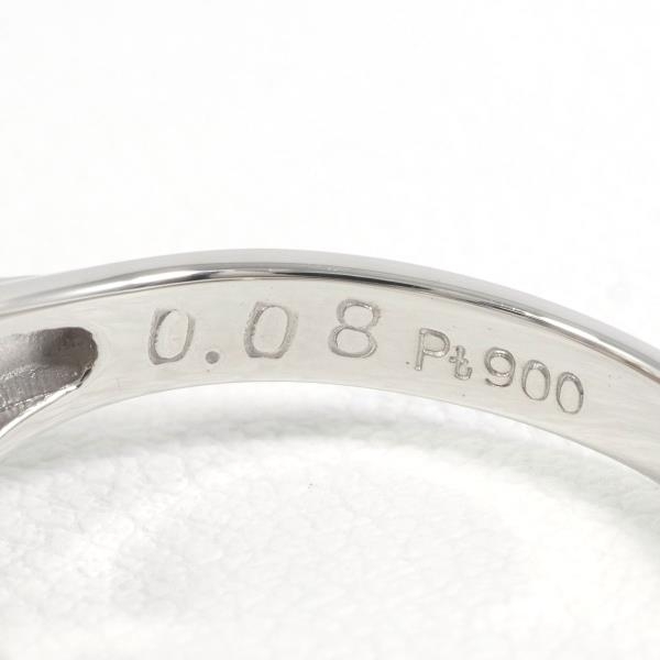 PT900 リング 指輪 10号 パール 約9mm ダイヤ 0.08 総重量約5.7g 中古 美品 送料無料☆0315_画像6